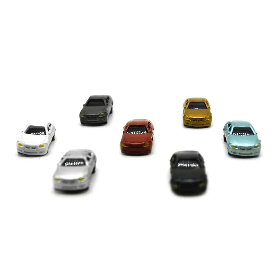 60 Pack 1:200 Z Scale Plastic Car Model Mini Scenery Sand Table Layout Accs 