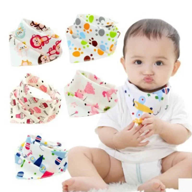 

80pcs/Lot Wholesale Cotton Baby Towel Toddler Newborn Triangle Scarf Babero Girls Feeding Smock Infant Bibs Accessories
