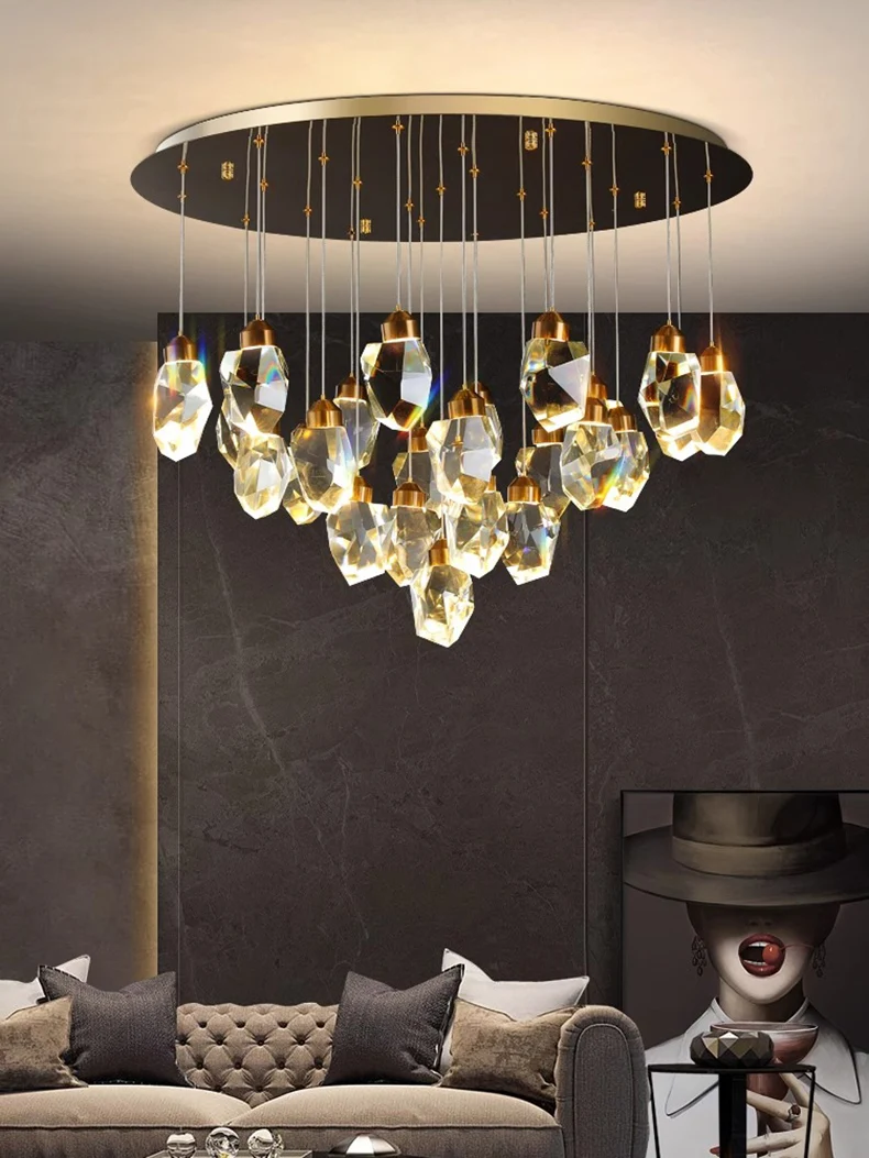 Description Picture 2 of itemhome decorationPendant lights, luxury crystal living room chandelier, dining room Pendant lamp, ceiling light, indoor lighting