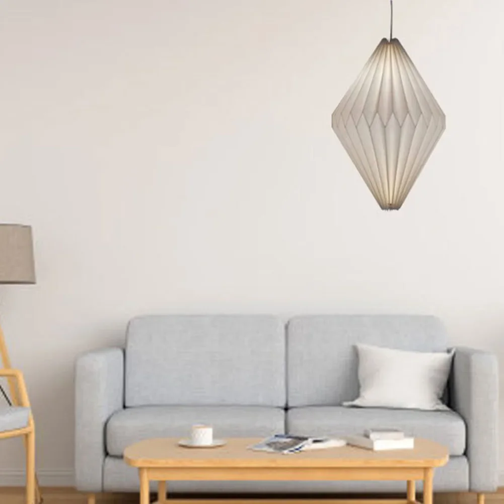 Pendant Lights Ceiling Light Pendant Lamp 1PC Origami Ceiling Lamp Shade Hanging Lamp Cover Nordic Pumpkin/Garlic/Waist/Diamond Lampshade Home Pendant Light Cord Fixture