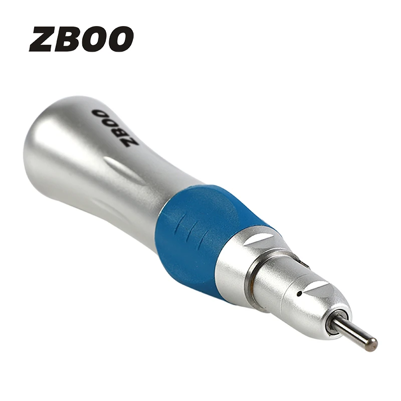 Dental 1:1 Drive Speed Straight Handpiece Dentistry Low Speed Handpiece Blue Ring Fit E Type Motor