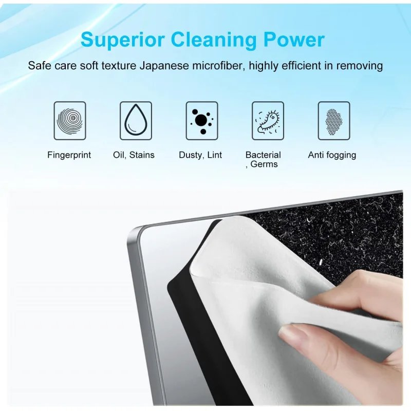Microfiber Screen and Keyboard Cleaning Cloth with Imprint Protection