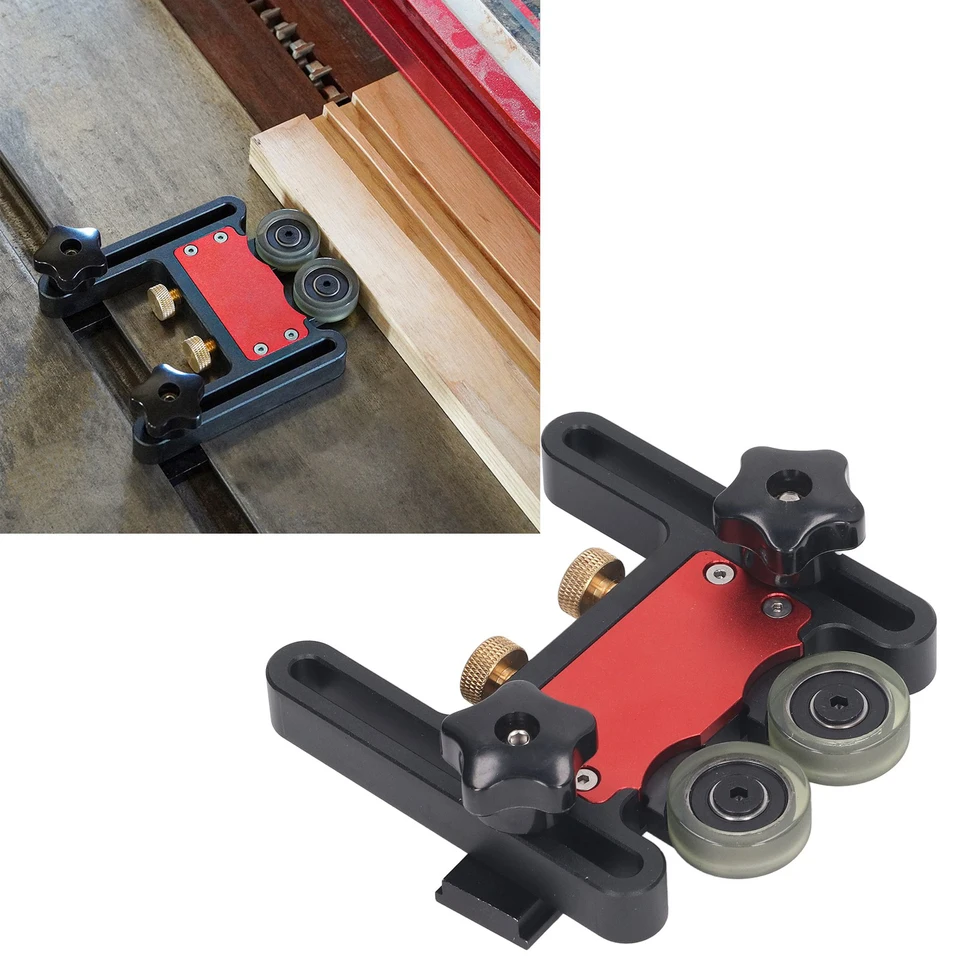 Table Saw Feeder, Roller, Woodworking Double Wheel Sliding Roller, Board Auxiliary Tool, Used For 30 Or 45 Standard Slots