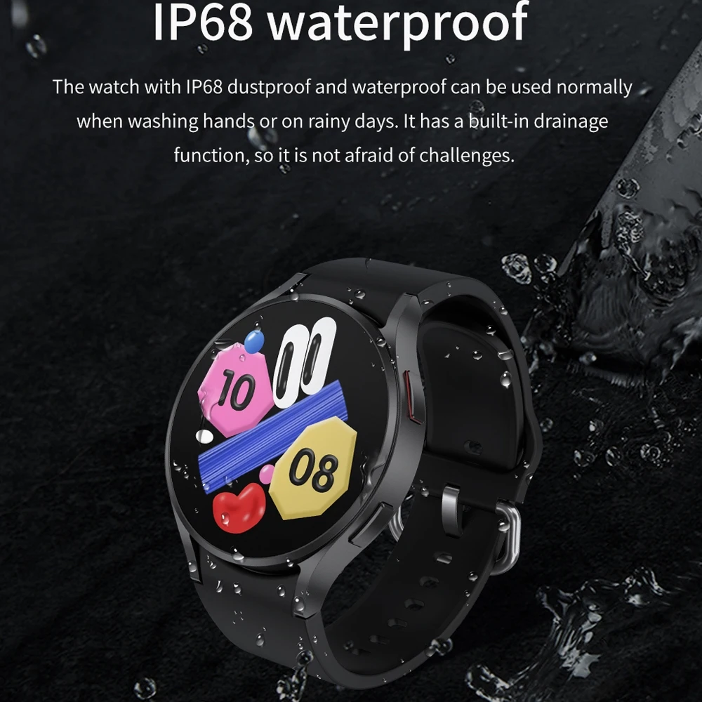 2024 New For Samsung Galaxy Watch 6 Classic Smart Watch Men Women Bluetooth Call HD AMOLED Voice Call NFC GPS Sports Watches