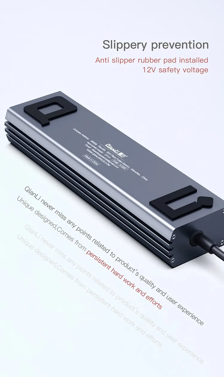 Qianli iSee-LCD 화면용 전문 LED 먼지 감지 램프 지문 스크래치 관찰자 조명, 먼지 테스트 녹색 UV 큐어 램프