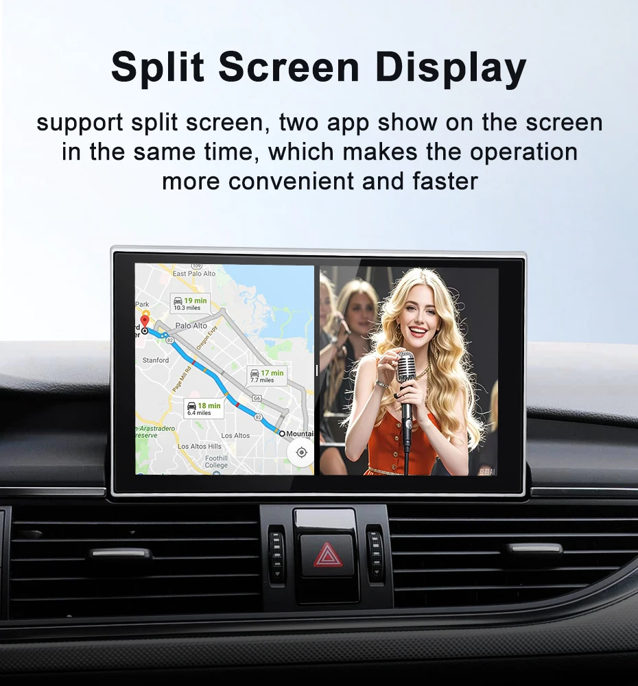 Qualcomm Snapdragon 665 6125 Andorid14 Wireless CarPlay Auto For AUDI 2012-2018