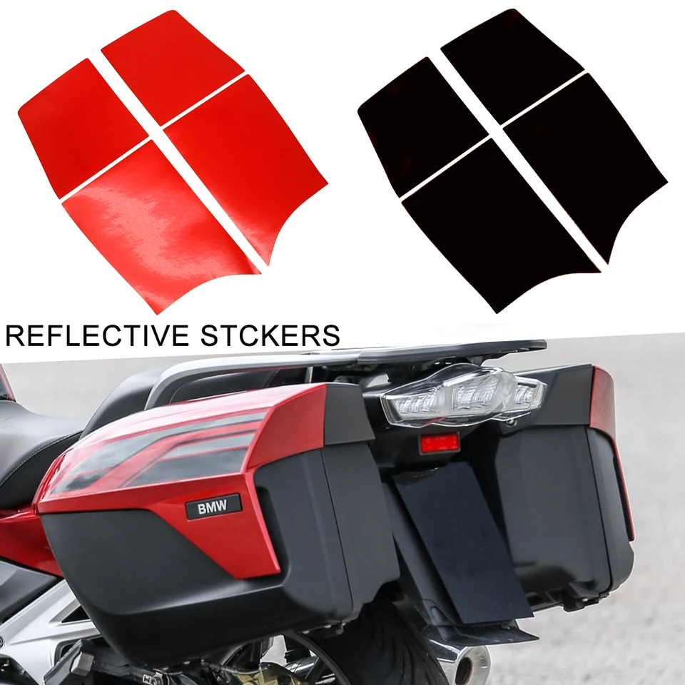 3M Reflective Black Decals For BMW R1200RT & K1200GT Hardbags (Saddlebag Safety Kit)