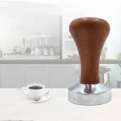 Wood Handle Espresso Coffee Tamper and Distributor Tool (58MM)