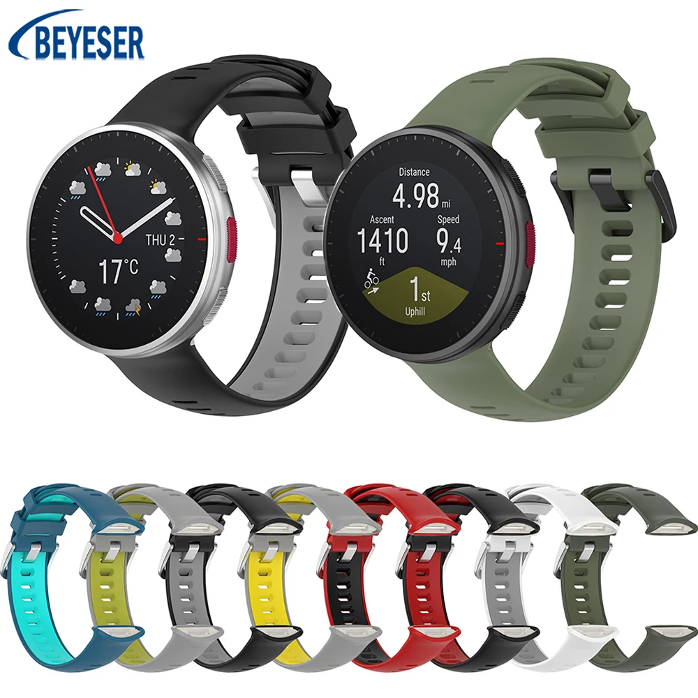 

Sports Strap For Polar vantage v2 Same Paragraph Bicolor Silicone Wristband Polar Smart Watch Breathable Replacement Band