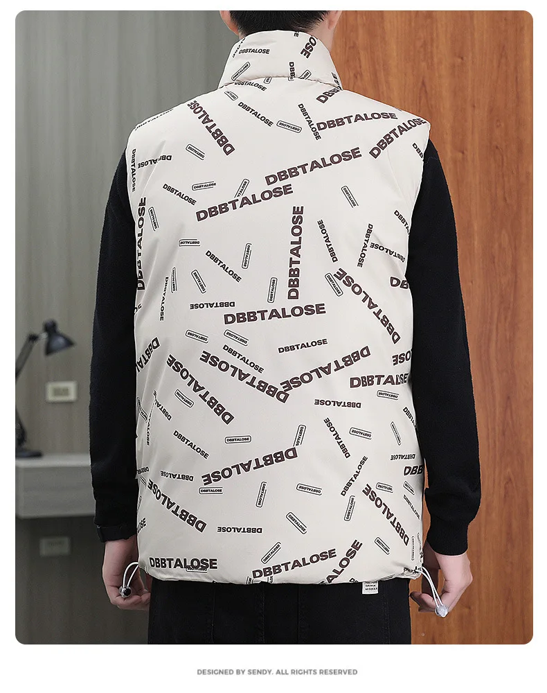 Men\'s Vest Jacket Autumn Winter Warm Sleeveless Jacket Casual Stand Collar Vest Trend Men\'s High Quality Sports Coat Vest