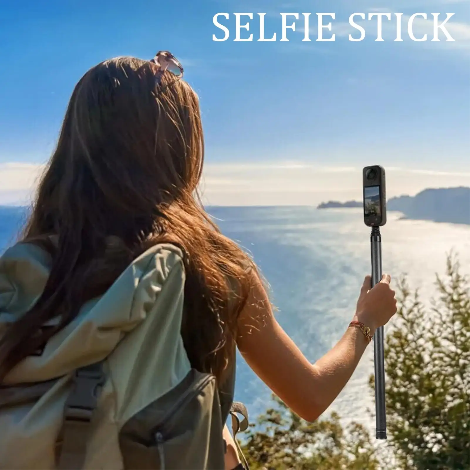 Action Camera Selfie Stick Sport Camera Extendable Selfie Stick Lightweight Equipment Panorama Pole for Photography Enthusiasts