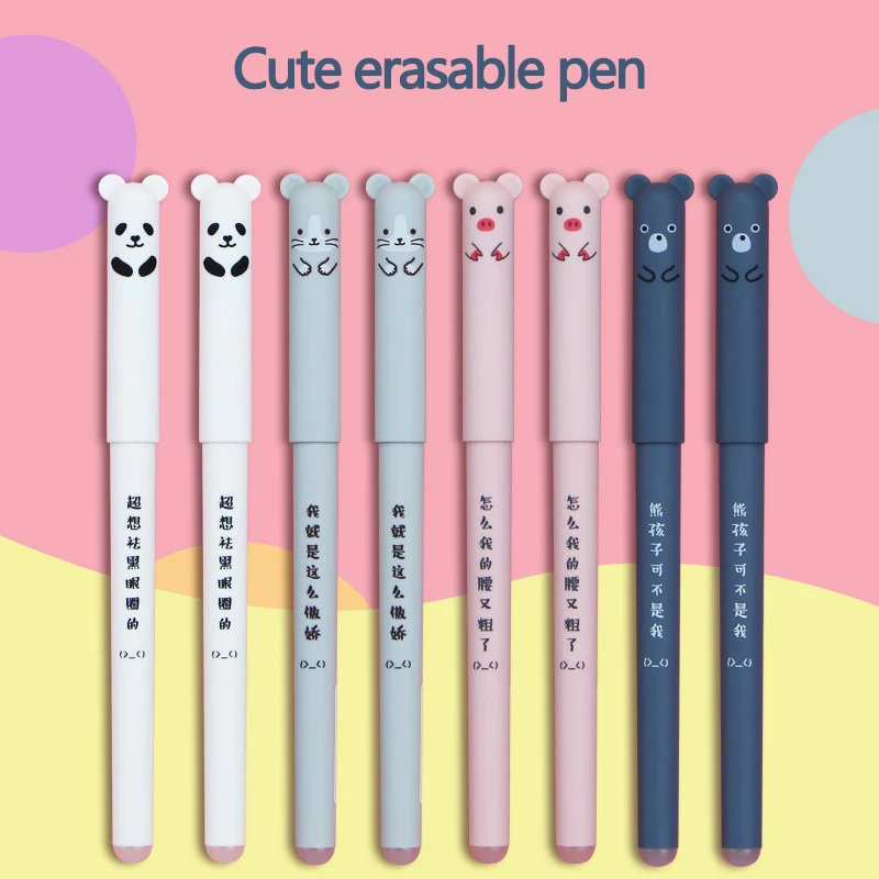 6Pcs Cute Capybara Gel Pens Set Di Penne Kawaii Penne Cancellabili Blu Ad Asciugatura Rapida Fornure Scolastiche Per Ufficio Cancelleria Estetica Kawaii - Foto 10