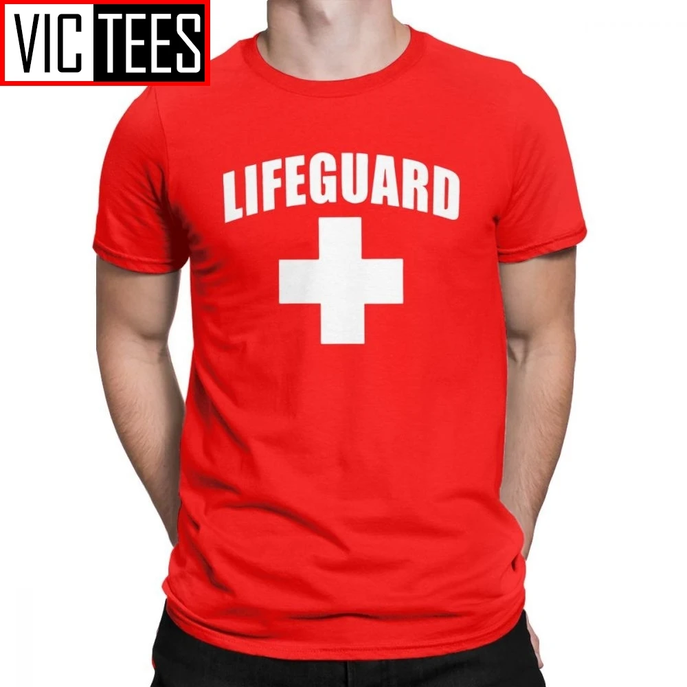 Funny lifeguard t-shirts 남성 라운드 칼라면 t 셔츠 red lifeguarding unisex uniform tees 선물 탑 유럽 streetwear 