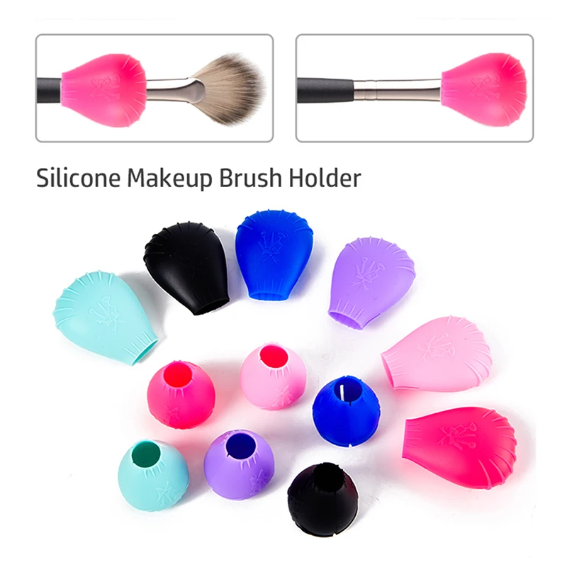 1Pc Silicone Makeup Brush Holder Makeup Brush Cover Travel Makeup Brush Protection Cap Make Up