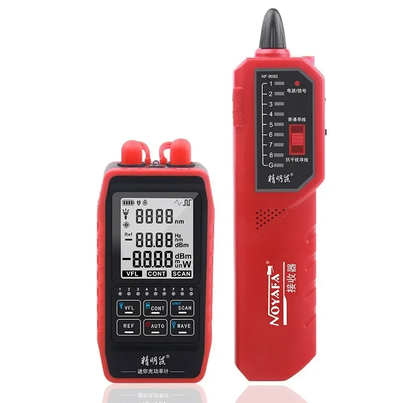 NOYAFA NF-908S Single Host Fiber Optic Power Meter Red Light Pen High Precision Light Attenuation Network Finder Line Finder