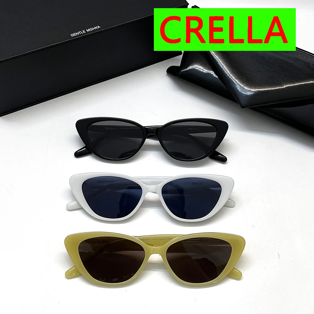 

Fashion GM Crella Korean Cat eye Sunglasses For small face Women Men Acetate Polarized SunGlasses UV400 With Original packaging