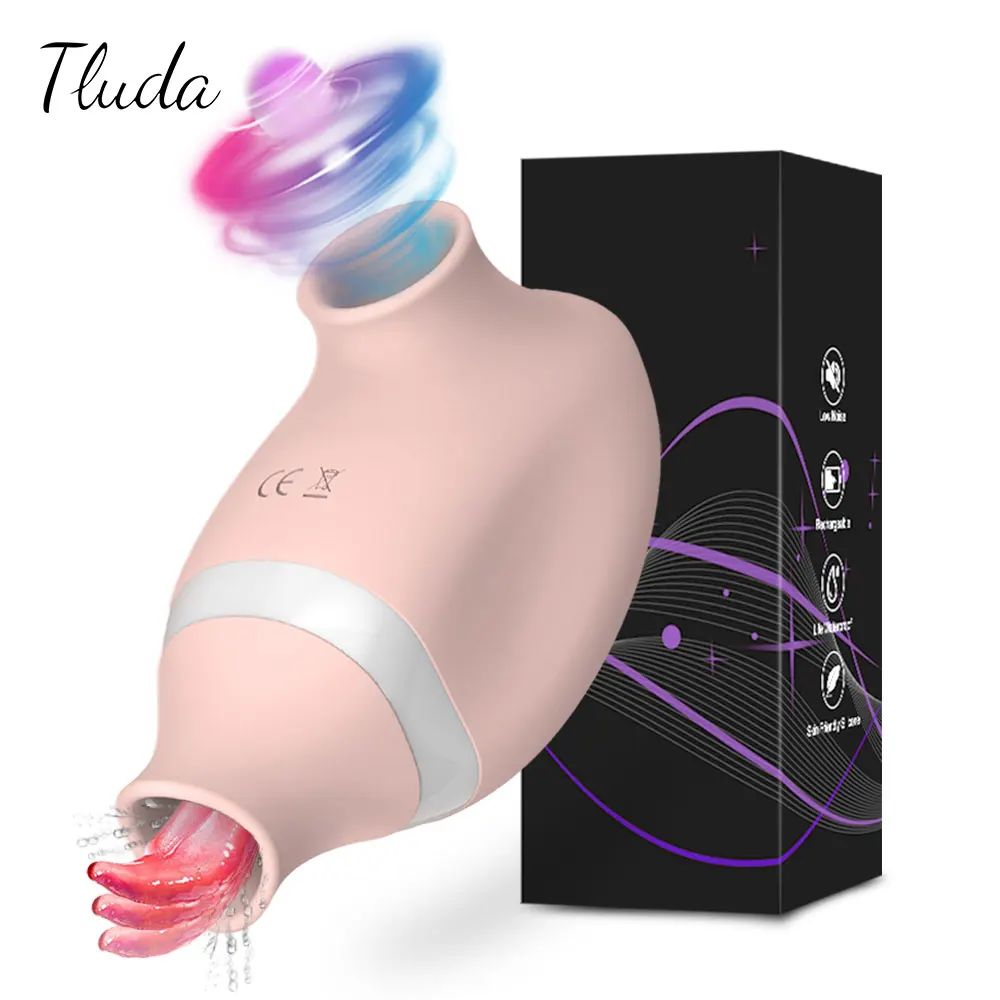 2-in-1-Klitoris-Sauger, Brustwarzen, Vibrator, Klitoris-Stimulator für Frauen, Saugen, Zunge lecken, weiblicher Masturbator, Sexspielzeug für Frauen 1