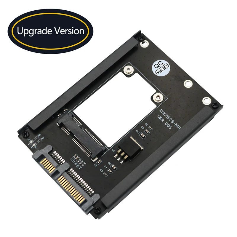 

mSATA SSD to 2.5" SATA 3.0 III Adapter Card Riser Board with Frame Bracket Support Full Size mSATA SSD 6Gps for Desktop Computer