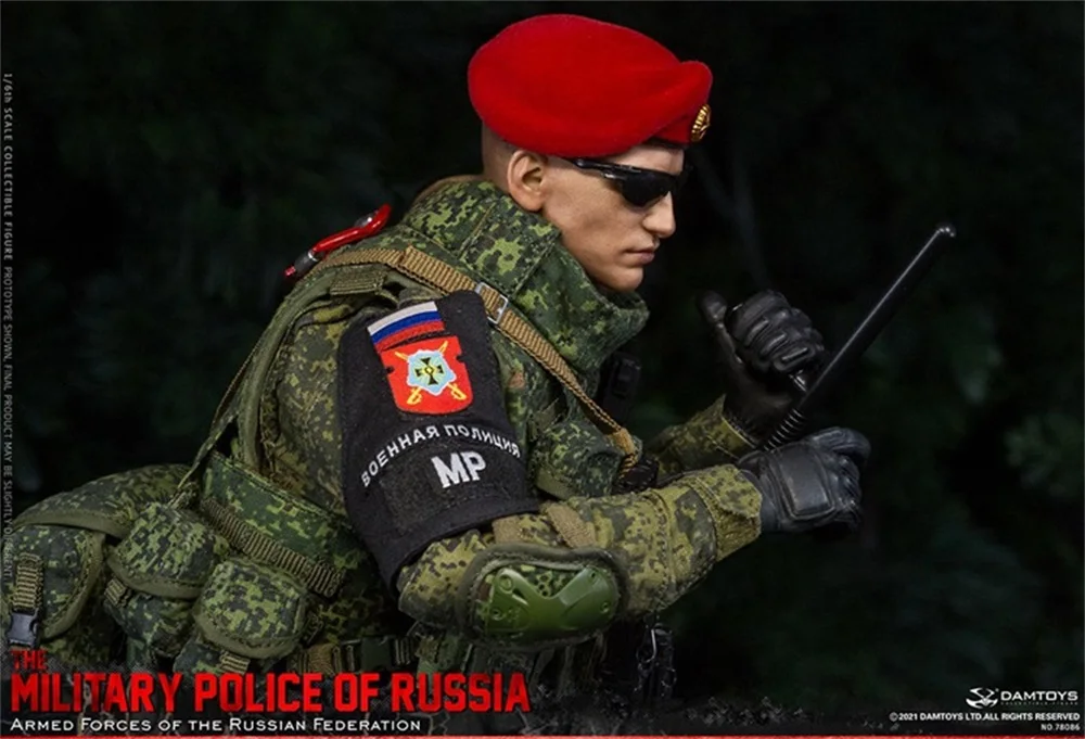 

1/6 DAMTOY DAM 78086 Armed Force of the Russian Federation Military Police Red Berets Caps Helmet Model Fit 12" Action Figures