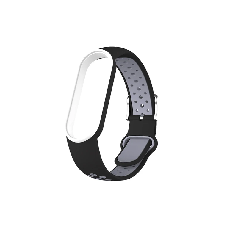 Silicone Two-Color Breathable Smart Watch Strap Replacement Bracelet