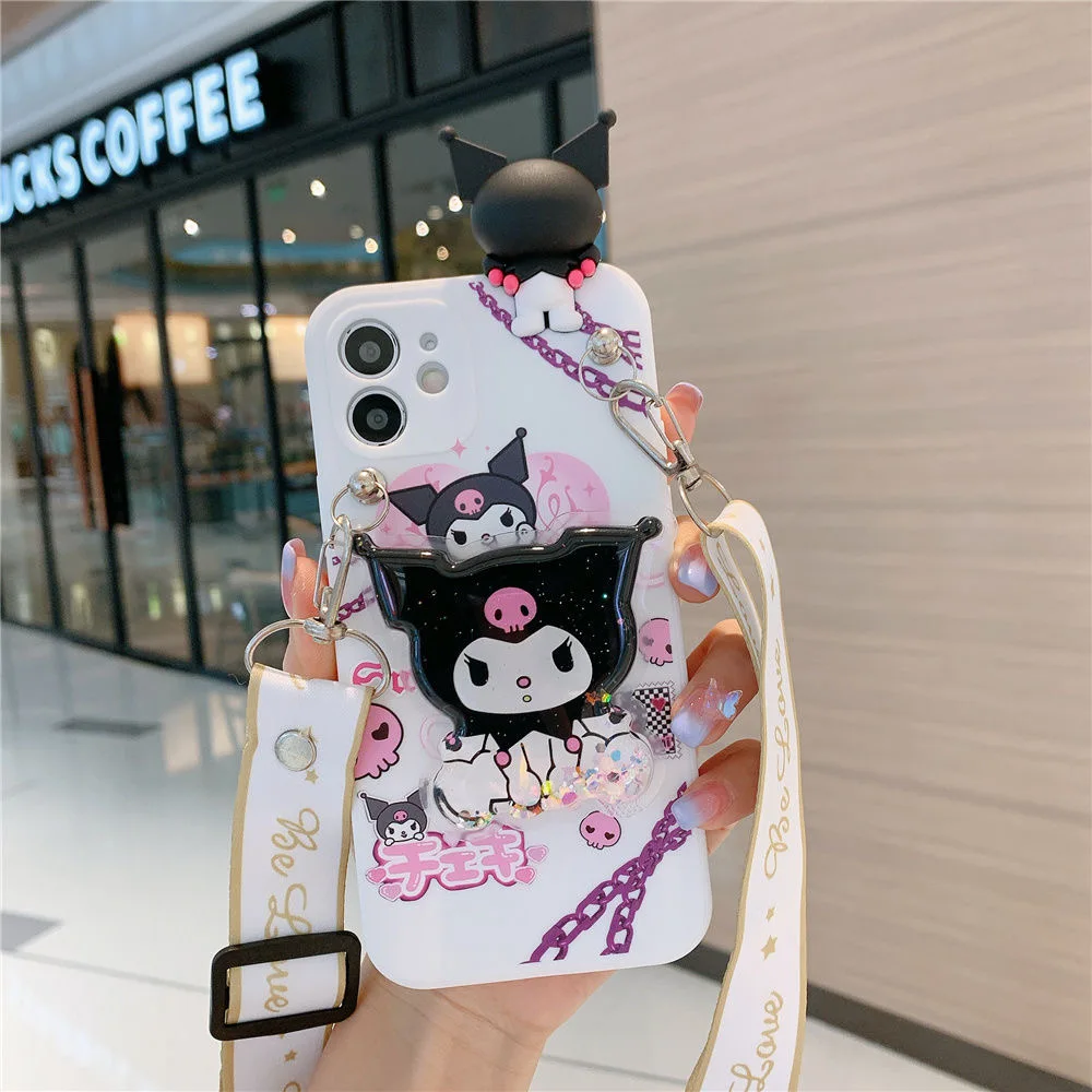 case for iphone 13 pro max Sanrio Kuromi 3D Cartoon Phone Cases For iPhone 13 12 11 Pro Max Mini XR XS MAX 8 X 7 SE For Girls Anti-drop Soft Silicone Cover 13 pro max case