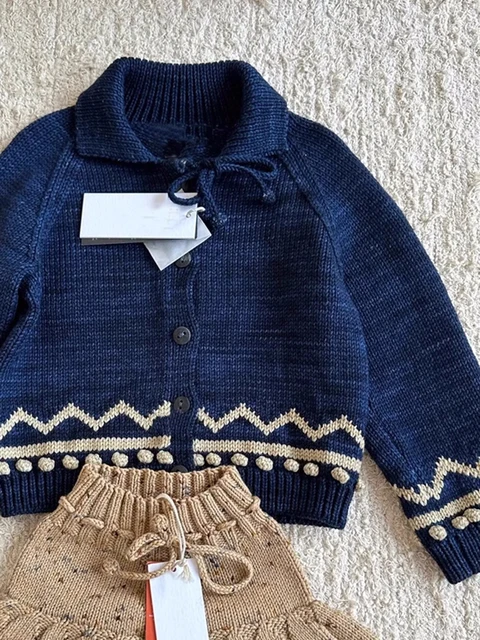 Style: ベビー・キッズ misha and puff zigzag cardigan