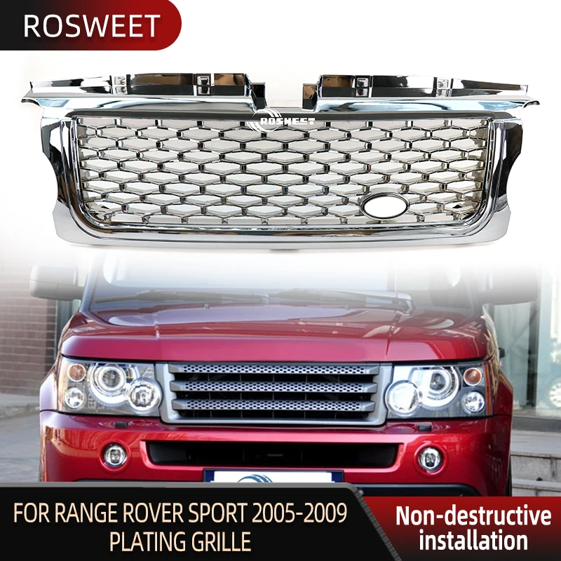 

Автомобильный передний бампер решетка Гонки решетки для Land Rover Range Rover Sport 2005-2009 L320 покрытие решетка автомобильные аксессуары