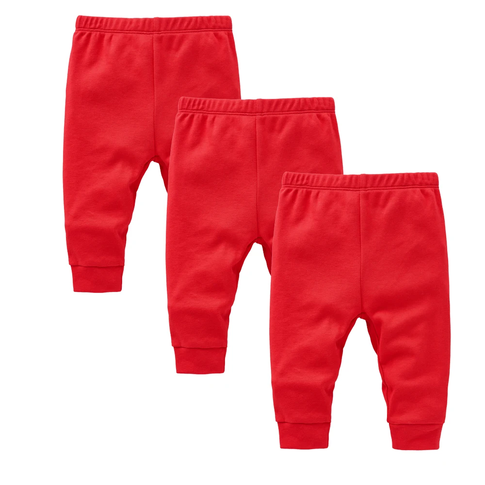 Baby Girls Boys Pants Solid Design Cotton 3 Pcs/lot 0-12 Months