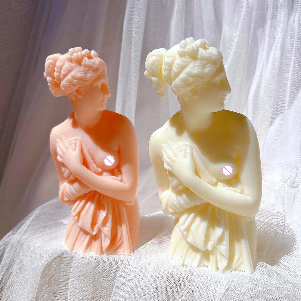 Goddess Bust Silicone Mold Venus Italian Statue Candle Mold Lady