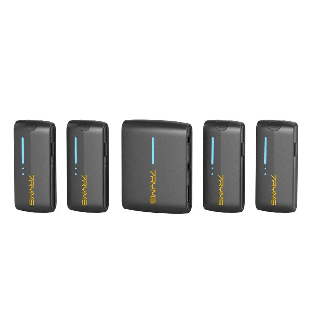 7Ryms iRay DW40 Wireless Lavalier Microphone with 4 Transmitters,48kHz/24bit Rec