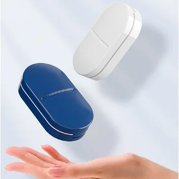 Portable Multiple Pill Cutter with Storage Box Pill Crusher Adjustable Pill Splitter Stainless Steel Cutting Blade 2