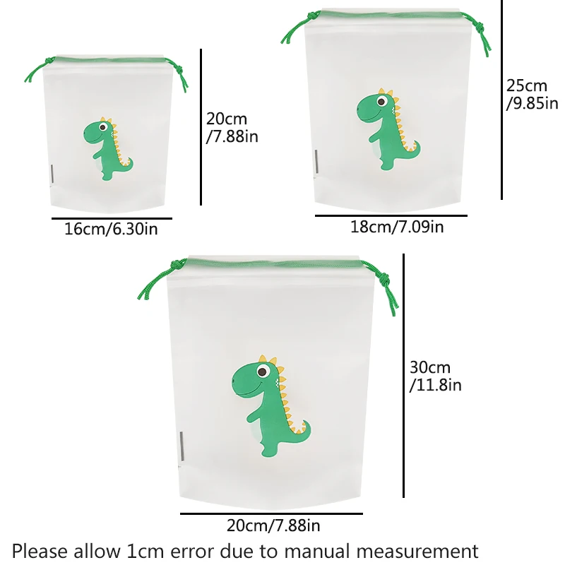 Transparent Drawstring Bags Exquisite Cartoon Patterns Waterproof Easy-to-carry Grocery storage bag 10