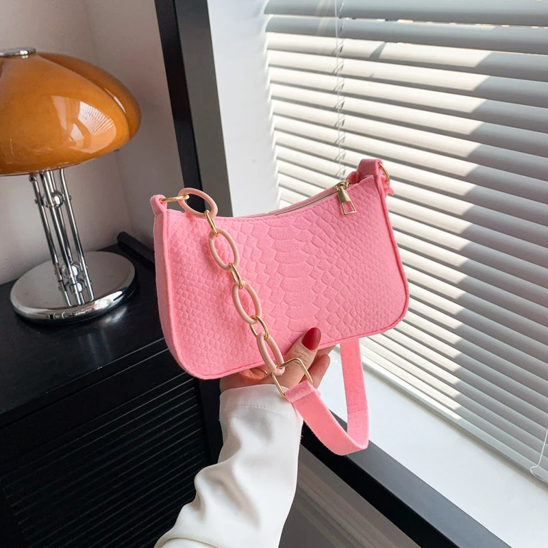 LEFTSIDE Design Mini PU Leather Underarm Bag for Women – 2024 Fashion Designer