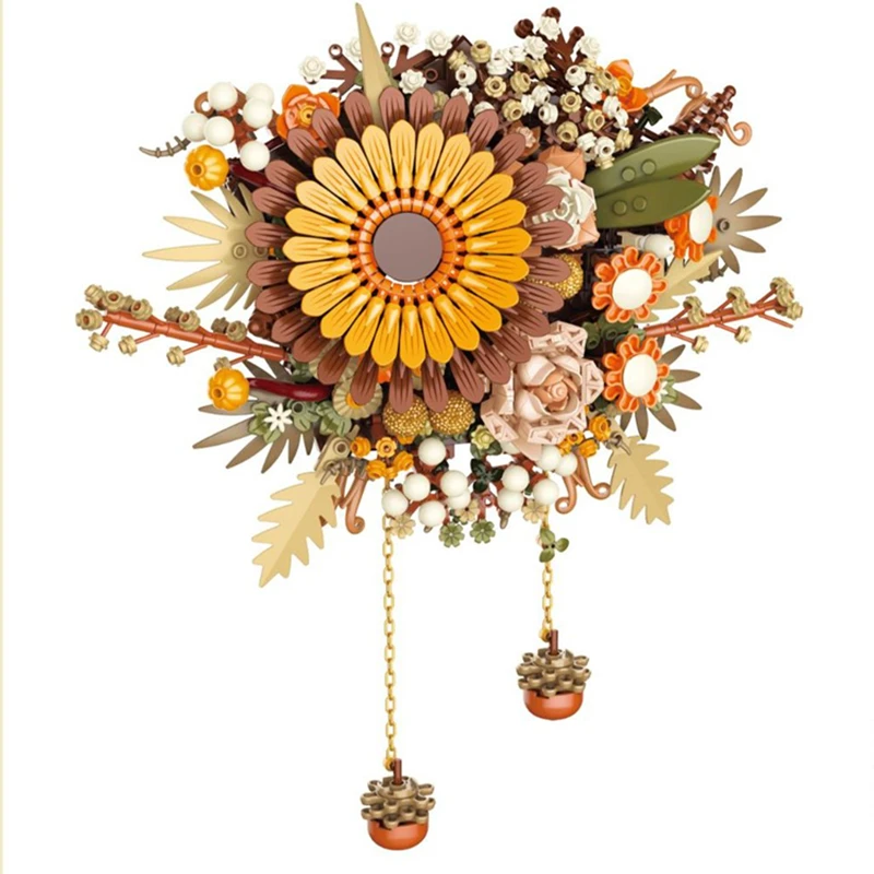 DIY Sunflower Art Wall Décor - Simulated Flower Building Block Kit