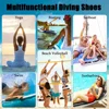 1 Pair Water Shoes for Womens Mens Barefoot Quick-Dry Aqua Socks for Beach Swim Surf Yoga Exercise New Black & Pink Color Soles 6