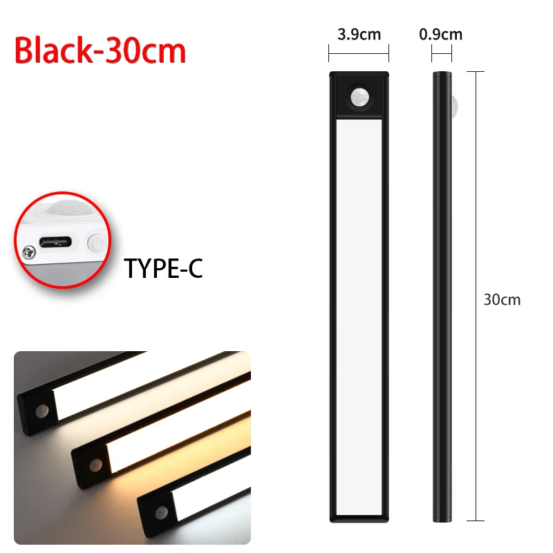 Lámpara de pared LED con sensor de movimiento inalámbrico para interior, luz  nocturna con sensor de carga USB magnético blanco (10 paquetes)