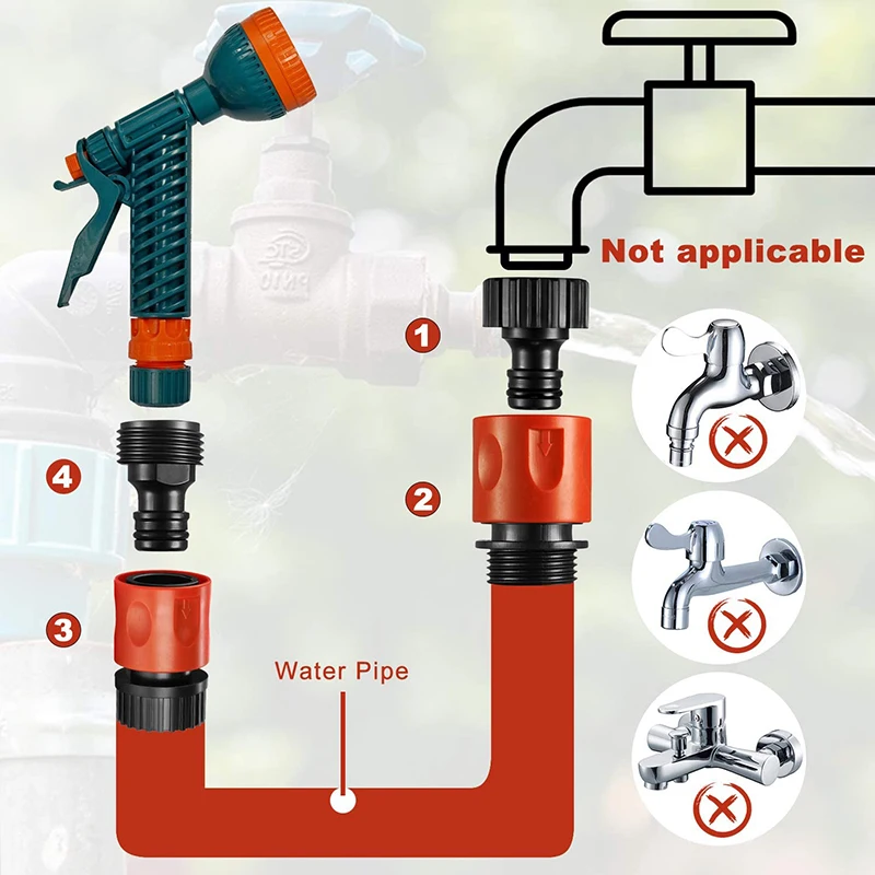 Raccord rapide de tuyau d'arrosage en plastique avec Valve d'arrêt  connecteurs rapides pour Kit de dégagement rapide de couplage de tuyau d'eau  - AliExpress