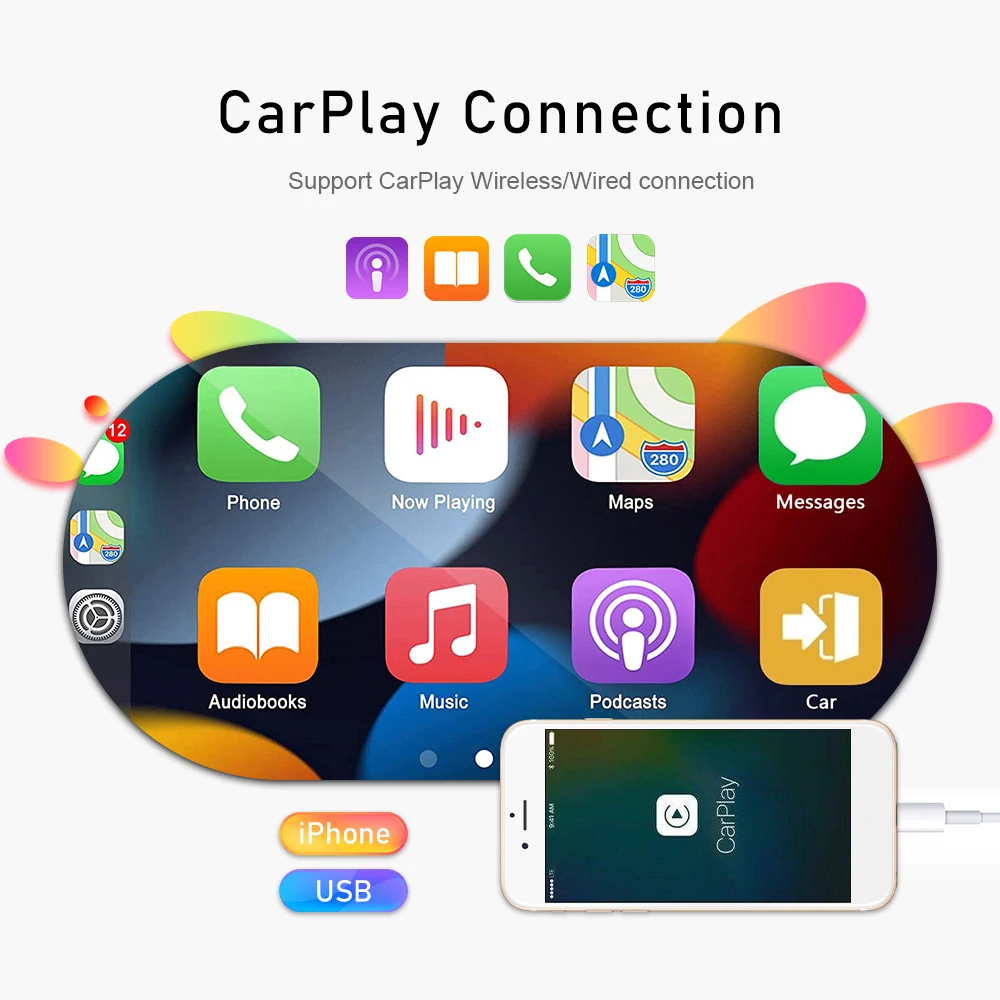 Leekooluu-reproductor Multimedia Universal para coche, pantalla retráctil Manual de 7 pulgadas, 1DIN, Android, Carplay, vídeo, MP5, USB/SD/AUX-IN 2