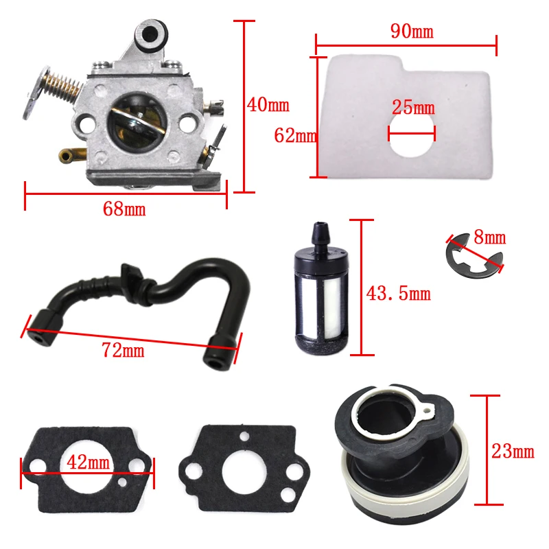 Filter Line Hose Gasket Intake Manifold Fuel Chainsaw Part Air Carburetor Hot Selling For Stihl MS180 MS170 018 017 MS 180 170