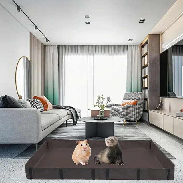 PVC Mesh Cloth Guinea Pig Cage Bottom Waterproof Inner Liner Small Pet Ferrets Rabbits Hamster Hedgehog Habitat Fence Base Pads 5