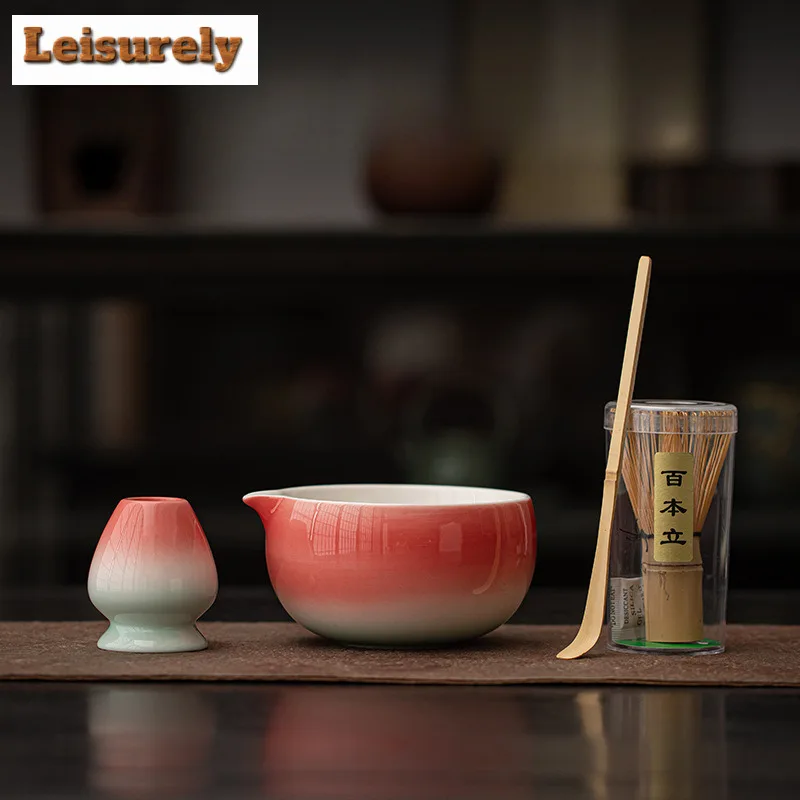 Ancient Japanese Matcha Set With Ceramic Bowl Bamboo Matcha Whisk And Tea Scoop For Tea Lovers Gifts Tea-making Tool Accessories
