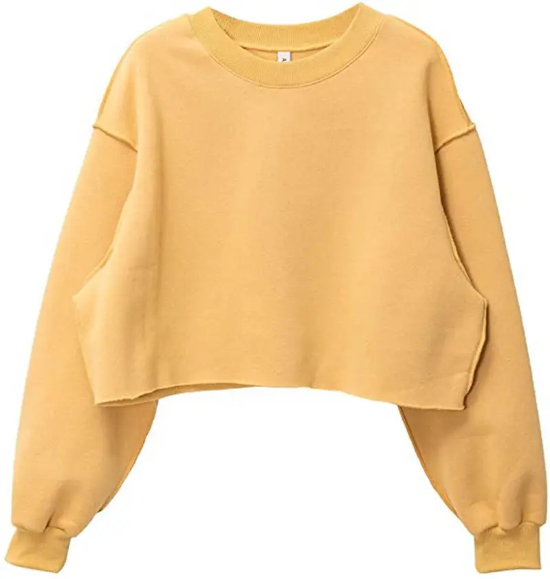 Women's Sweatshirt Hooded Warm Open Navel Short Sweater Women's Casual Long Sleeve Harajuku Street Clothing Streetwear Women