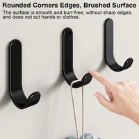 6Pcs Self Adhesive Strong Wall Hooks Towel Hook Door Hanger Key Bag Coat Hook Holder Kitchen Bathroom Accessories Home Organizer 4