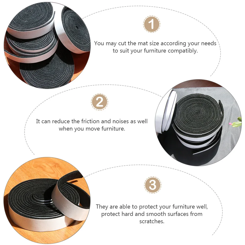 High Temperature Resistance Self adhesive Felt Tape 2pcs