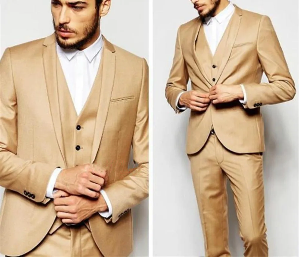 

2023 New Fashion Men Stage Wear Dinner Party Prom Suits Groom Male Set Tuxedos Costume Homme Wedding Blazer (Jacket+Pants+Vest)