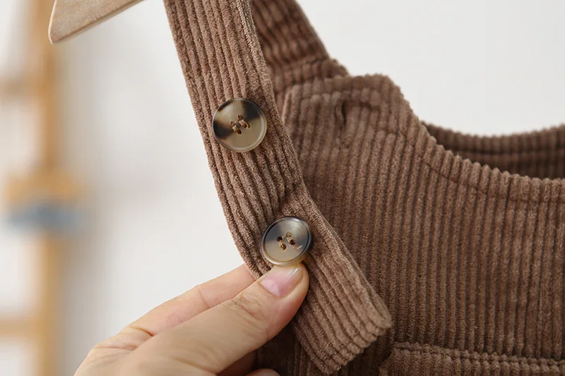 Corduroy Kids Overalls Jumpsuits for Autumn