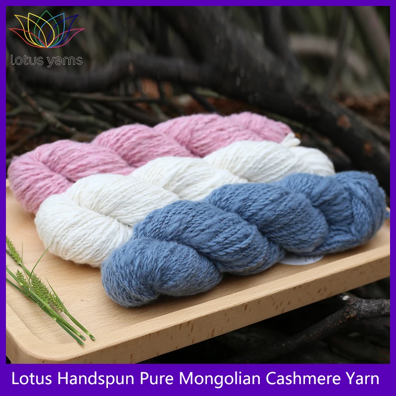 1*50g hank  High Quality Handspun 100% Mongolian Cashmere Yarn in 39 colors soft and warm for clothes 5
