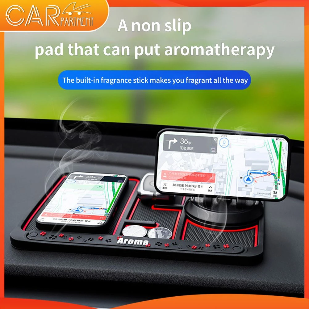 4In1 Nonslip Phone Pad Dashboard Sticky Pad Holder 360 Degree Rotation