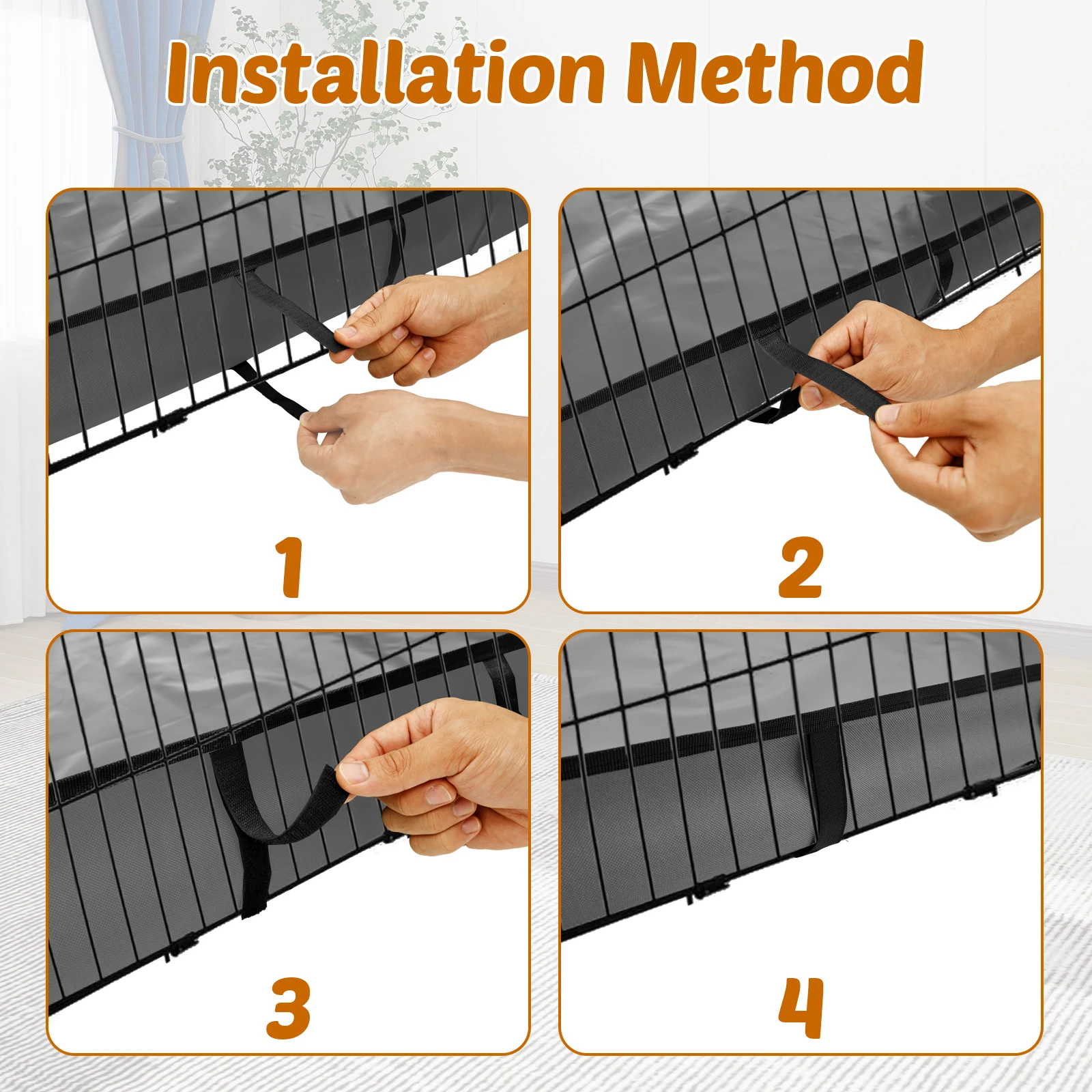 Guinea Pig Cage Liners Oxford cloth Waterproof Small Animal Cage Bedding Inner Liner with Sticky Strap Pet Supplies Accessories