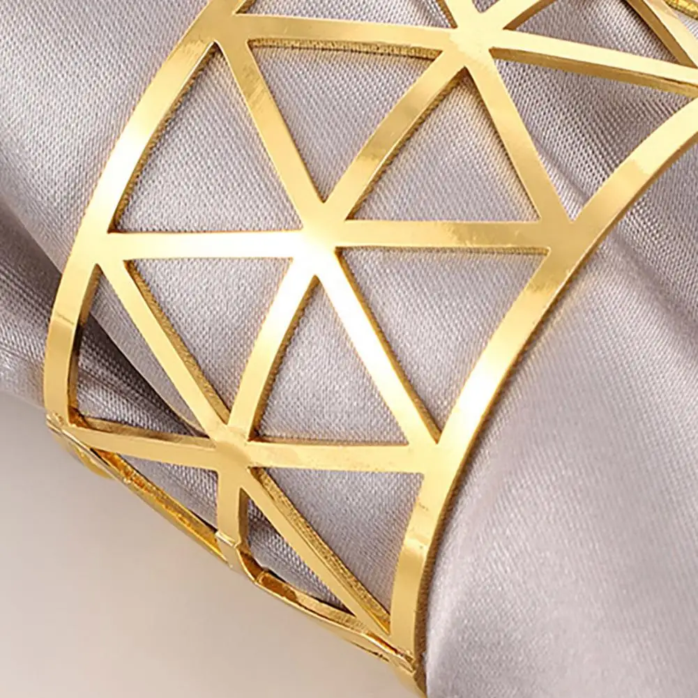 Napkin Ring Hollow Out Rhombus Table Decoration Napkin Holders Rustic Wedding Party Holiday Dining Accents Holders
